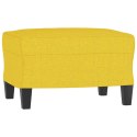3-OSOBOWA SOFA Z PODNÓŻKIEM JASNOŻÓŁTY 180CM TKANINĄ