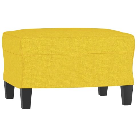 3-OSOBOWA SOFA Z PODNÓŻKIEM JASNOŻÓŁTY 180CM TKANINĄ