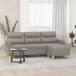 3-OSOBOWA SOFA Z PODNÓŻKIEM TAUPE 180CM TKANINĄ