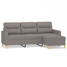 3-OSOBOWA SOFA Z PODNÓŻKIEM TAUPE 180CM TKANINĄ