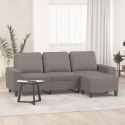 3-OSOBOWA SOFA Z PODNÓŻKIEM TAUPE 180CM TKANINĄ