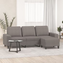 3-OSOBOWA SOFA Z PODNÓŻKIEM TAUPE 180CM TKANINĄ