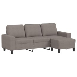 3-OSOBOWA SOFA Z PODNÓŻKIEM TAUPE 180CM TKANINĄ