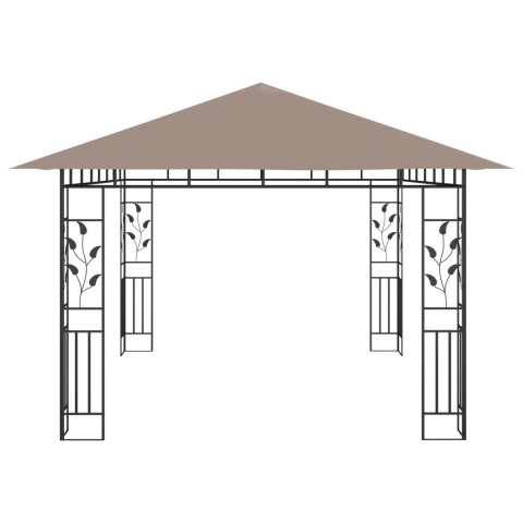 ALTANA OGRODOWA Z MOSKITIERĄ 4X3X2,73M TAUPE 180G/M²