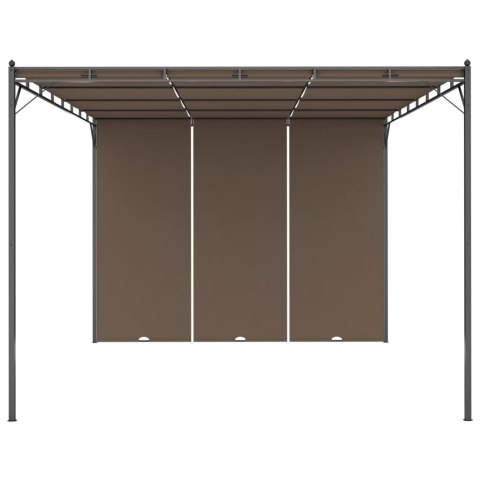 ALTANA OGRODOWA Z ZASŁONĄ 4X3X2,25M KOLOR TAUPE