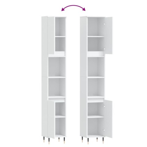 SZAFKA ŁAZIENKOWA BIAŁA 30X30X190CM