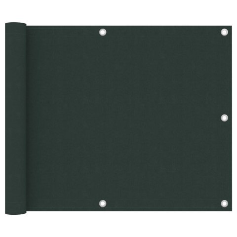 PARAWAN BALKONOWY CIEMNOZIELONY 75X600CM TKANINA OXFORD