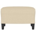 PODNÓŻEK KREMOWY 60X50X41CM TAPICEROWANY TKANINĄ