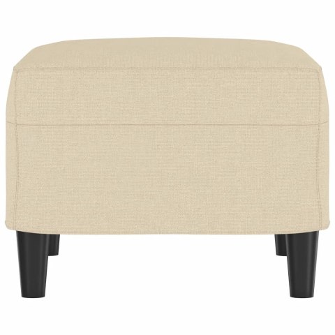 PODNÓŻEK KREMOWY 60X50X41CM TAPICEROWANY TKANINĄ