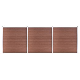 OGRODZENIE DO OGRODU WPC 526X 186CM BRĄZOWE