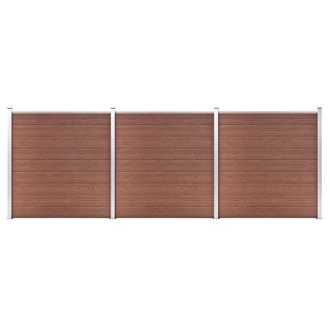 OGRODZENIE DO OGRODU WPC 526X 186CM BRĄZOWE