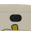 ROZKŁADANY FOTEL MASUJĄCY ELEKTRYCZNY KREMOWY SZTUCZNA SKÓRA
