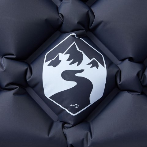 MATERAC KEMPINGOWY Z PODUSZKĄ 1-OSOBOWY SZARY