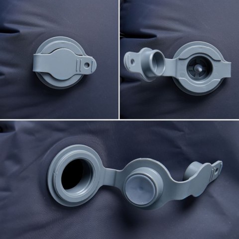 MATERAC KEMPINGOWY Z PODUSZKĄ 1-OSOBOWY SZARY