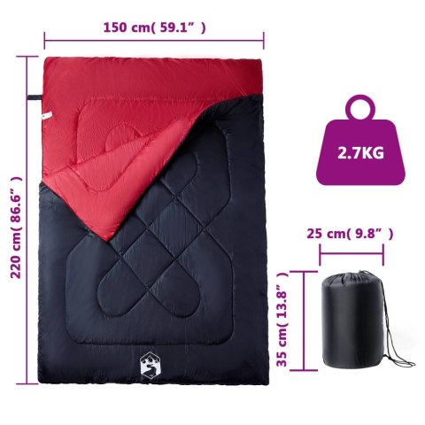 ŚPIWÓR DWUOSOBOWY DLA DOROSŁYCH Z PODUSZKAMI 3-4 PORY ROKU