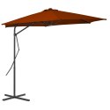 PARASOL OGRODOWY NA STALOWYM SŁUPKU TERAKOTA 300X230CM