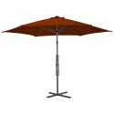 PARASOL OGRODOWY NA STALOWYM SŁUPKU TERAKOTA 300X230CM