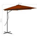 PARASOL OGRODOWY NA STALOWYM SŁUPKU TERAKOTA 300X230CM
