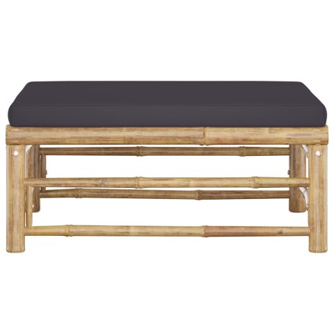 PODNÓŻEK OGRODOWY CIEMNOSZARA PODUSZKA BAMBUS