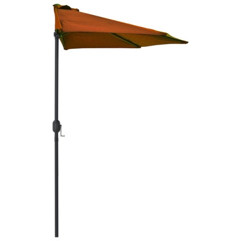 PÓŁPARASOL BALKONOWY ALUMINIUM TERAKOTA 270X135X245CM