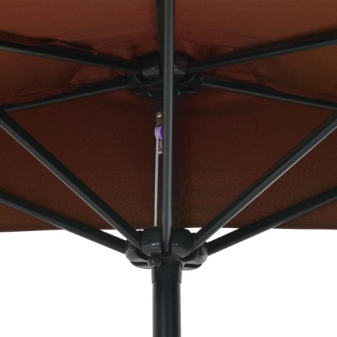 PÓŁPARASOL BALKONOWY ALUMINIUM TERAKOTA 270X135X245CM