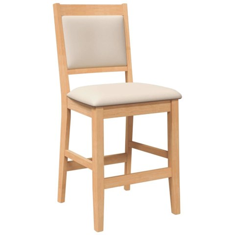 HOKERY BAROWE Z PODUSZKAMI 2 SZT. NATURALNE DREWNO LITE GUMA