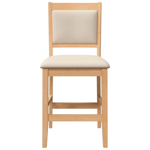 HOKERY BAROWE Z PODUSZKAMI 2 SZT. NATURALNE DREWNO LITE GUMA