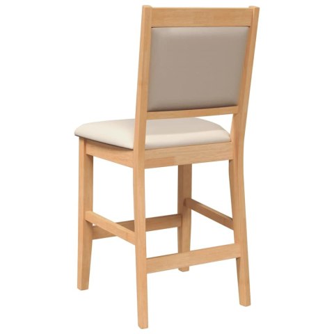 HOKERY BAROWE Z PODUSZKAMI 2 SZT. NATURALNE DREWNO LITE GUMA