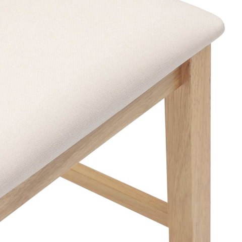 HOKERY BAROWE Z PODUSZKAMI 2 SZT. NATURALNE DREWNO LITE GUMA