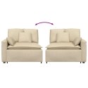 VidaXL Modułowy podłokietnik sofy modułowej z poduszkami kremowy