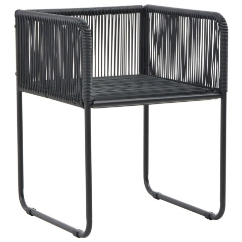 5-CZĘŚCIOWY ZESTAW MEBLI OGRODOWYCH RATTAN PVC CZARNY