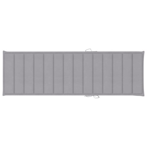 LEŻAK Z SZARĄ PODUSZKĄ IMPREGNOWANE DREWNO SOSNOWE