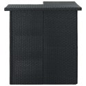 NAROŻNY STOLIK BAROWY CZARNY 100X50X105CM RATTAN PE