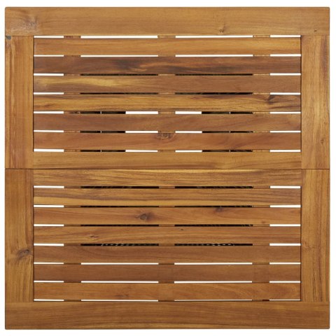 STOLIK BAROWY SZARY 80X80X110CM RATTAN PE I AKACJA