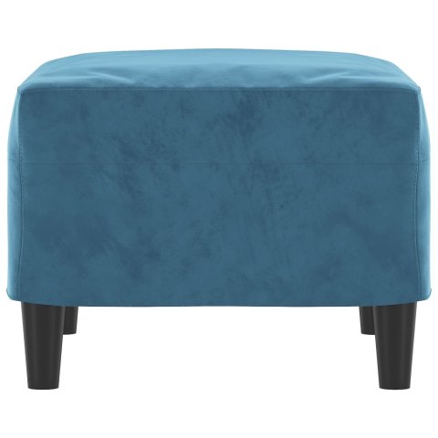 PODNÓŻEK NIEBIESKI 60X50X41CM TAPICEROWANY AKSAMITEM