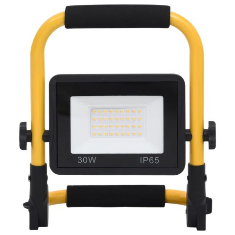 REFLEKTOR LED Z UCHWYTEM 30 W ZIMNE BIAŁE ŚWIATŁO