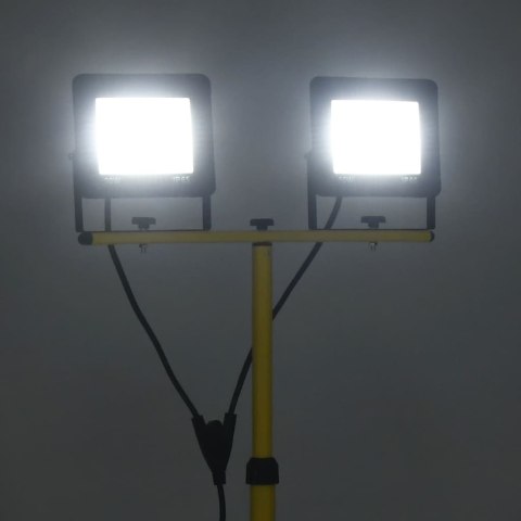 REFLEKTOR LED ZE STOJAKIEM 2X50 W ZIMNE BIAŁE ŚWIATŁO