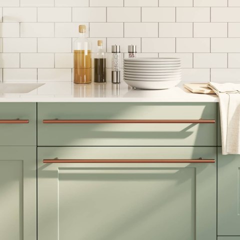 UCHWYTY DO SZAFEK 5 SZT. BRĄZ 480MM STAL NIERDZEWNA