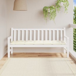 PODUSZKA NA ŁAWKĘ OGRODOWĄ KREMOWA 180X50X7CM TKANINA OXFORD