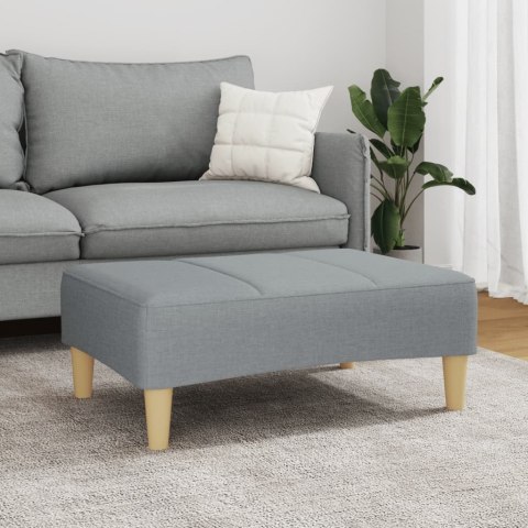 PODNÓŻEK JASNOSZARY 77X55X31CM TAPICEROWANY TKANINĄ