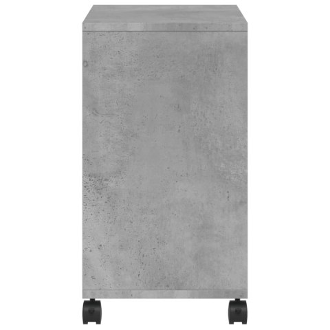 STOLIK BOCZNY NA KÓŁKACH SZAROŚĆ BETONU 50X30X55CM