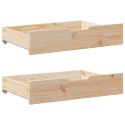 SZUFLADY POD ŁÓŻKO Z KÓŁKAMI 2 SZT. 85X55X16CM SOSNA