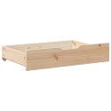 SZUFLADY POD ŁÓŻKO Z KÓŁKAMI 2 SZT. 85X55X16CM SOSNA