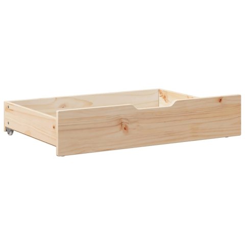 SZUFLADY POD ŁÓŻKO Z KÓŁKAMI 2 SZT. 85X55X16CM SOSNA