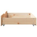 SZUFLADY POD ŁÓŻKO Z KÓŁKAMI 2 SZT. 85X55X16CM SOSNA
