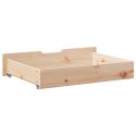 SZUFLADY POD ŁÓŻKO Z KÓŁKAMI 2 SZT. 85X55X16CM SOSNA
