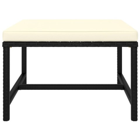 3-CZ. ZESTAW WYPOCZYNKOWY DO OGRODU PODUSZKI CZARNY RATTAN PE