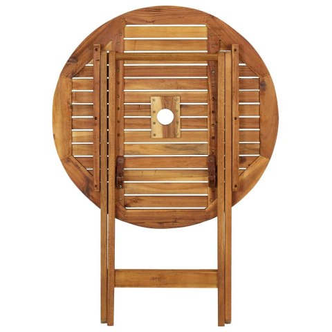 SKŁADANY STÓŁ OGRODOWY 70CM LITE DREWNO AKACJOWE