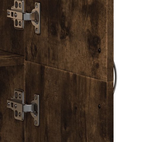 VidaXL Szafka na dokumenty, przydymiony dąb, 60x32x153 cm