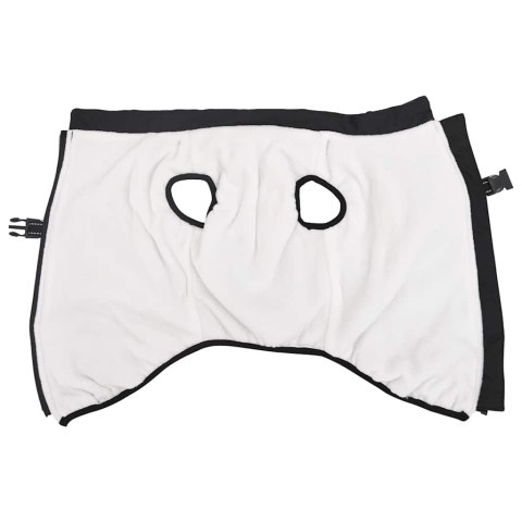 PŁASZCZ UBRANKO DLA PSA Z SZELKAMI WODOODPORNY CZARNY L48